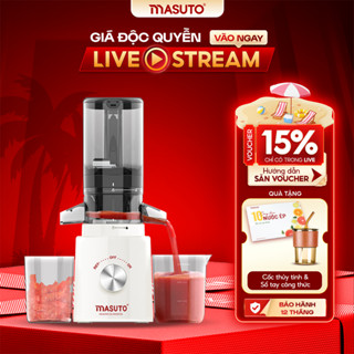 Máy Ép Chậm Masuto  Ms Healthy Ép Trái Cây Nguyên Quả Kiệt Bã Dung Tích 0,6L Làm Nước Ép