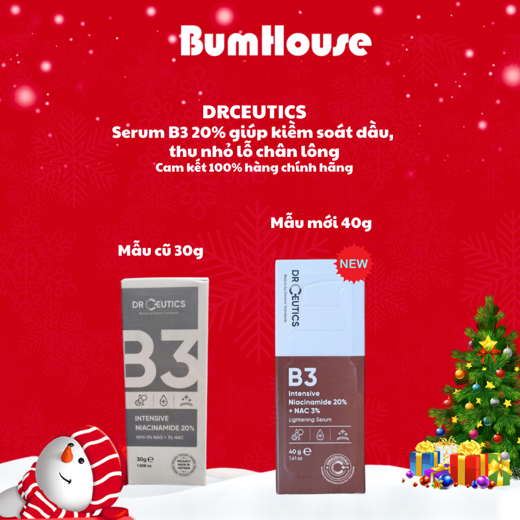 Tinh chất Niacinamide DrCeutics Intensive Niacinamide 20% Mờ Thâm Sáng Da - 30g/40g