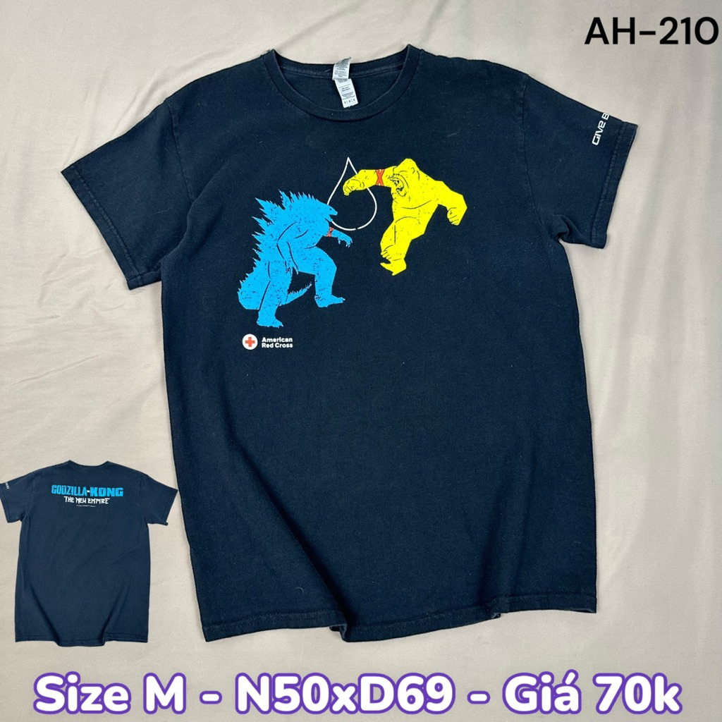 Size M (50x69) Giá 70k – Áo Thun Godzilla x Kong The New Empire Movie Graphic Tee Unisex