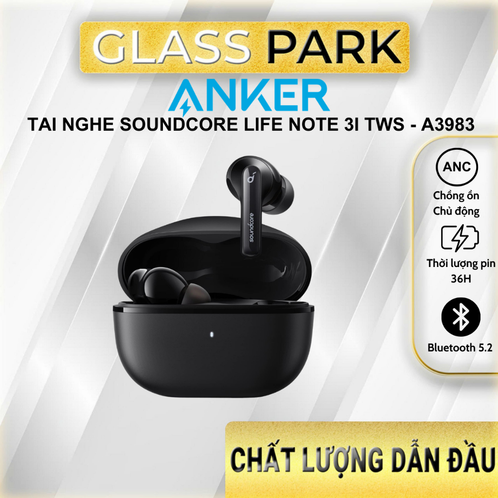 Tai nghe Anker SoundCore Life Note 3i TWS - A3983 Chống ồn chủ động, Kháng nước IPX5, Pin đến 36H