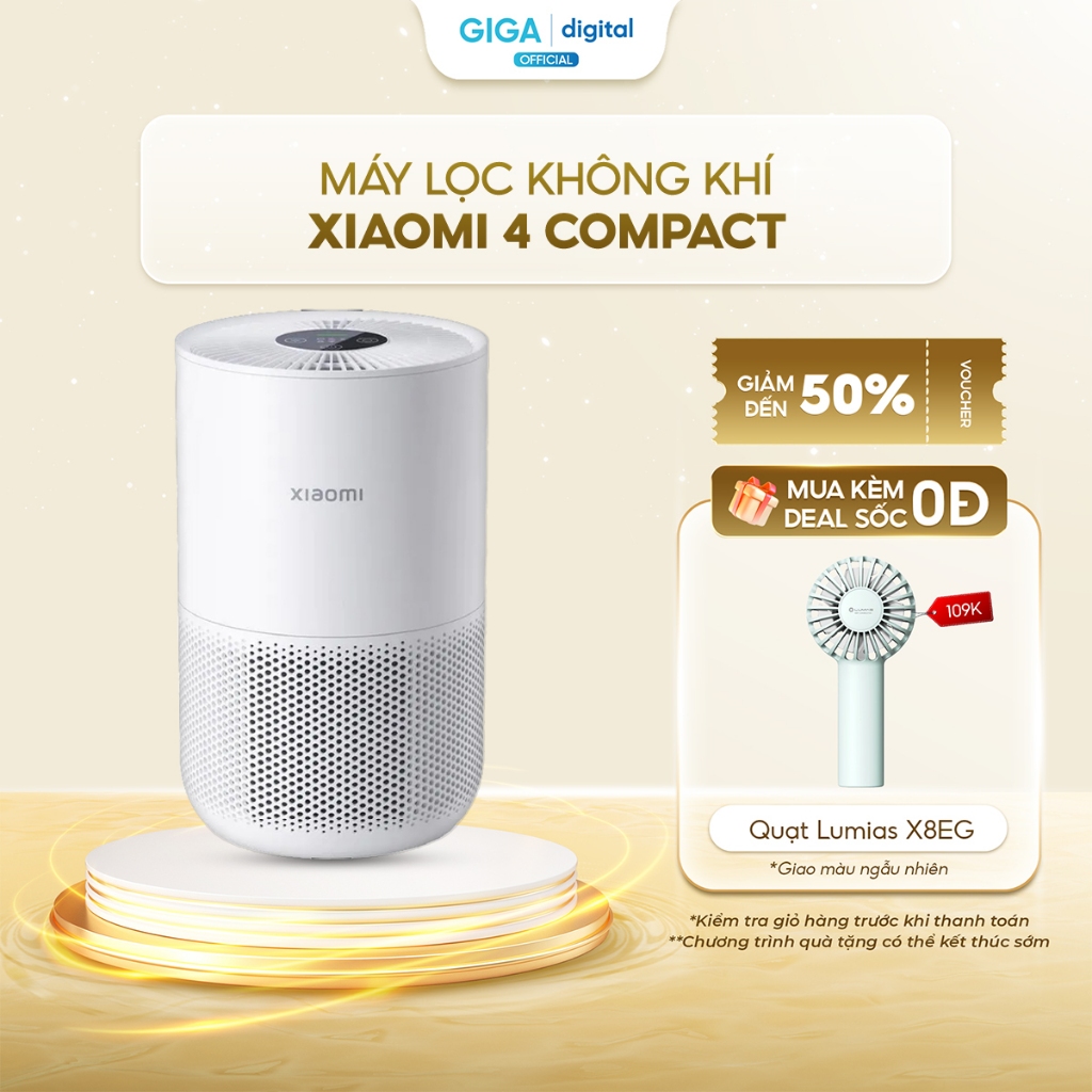 [Lõi lọc giảm 50%] Máy Lọc Không Khí Xiaomi Mi Air Purifier 4 Compact - Giúp Lọc Không Khí, Đánh Bay Bụi Bẩn