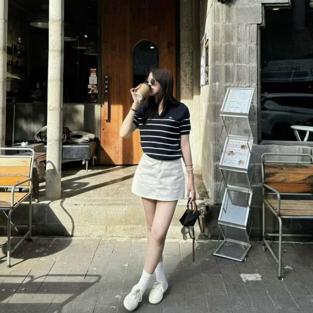 (ẢNH OLDSCHOOL) Chân váy KAKI MỀM dáng ngắn chữ A kèm quần trong cho nữ m506 | BigBuy360 - bigbuy360.vn