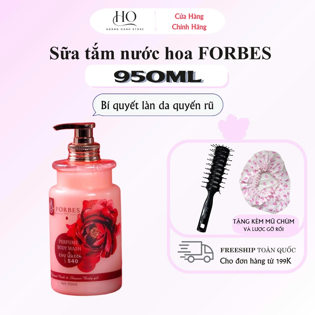 Sữa Tắm Nước Hoa FORBES 950ml Thơm Lâu Dưỡng Da Mềm Mịn Hương Nước Hoa Cao Cấp