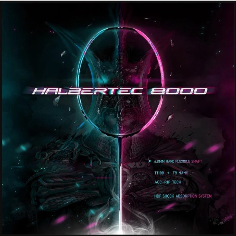 Vợt Cầu Lông Lining Halbertec 8000 Khung Full Carbon Căng Lưới Sẵn 10kg Kèm cuốn cán túi đựng vợt