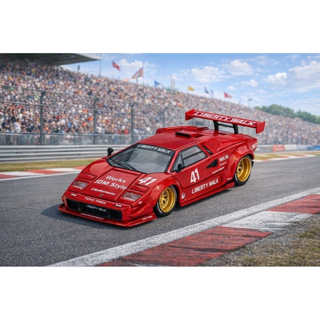 JujuToys - Lamborghini Countach LB-Works 1:64 (Liberty Walk) Red 