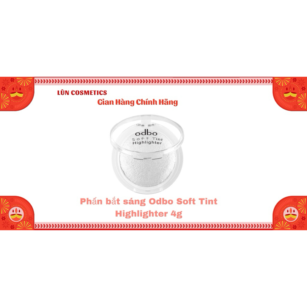 [ODBO] Phấn Bắt Sáng/Highlight Odbo Mặt Trăng Nhũ sáng,mịn ODBO Soft Tint Highlighter 4g