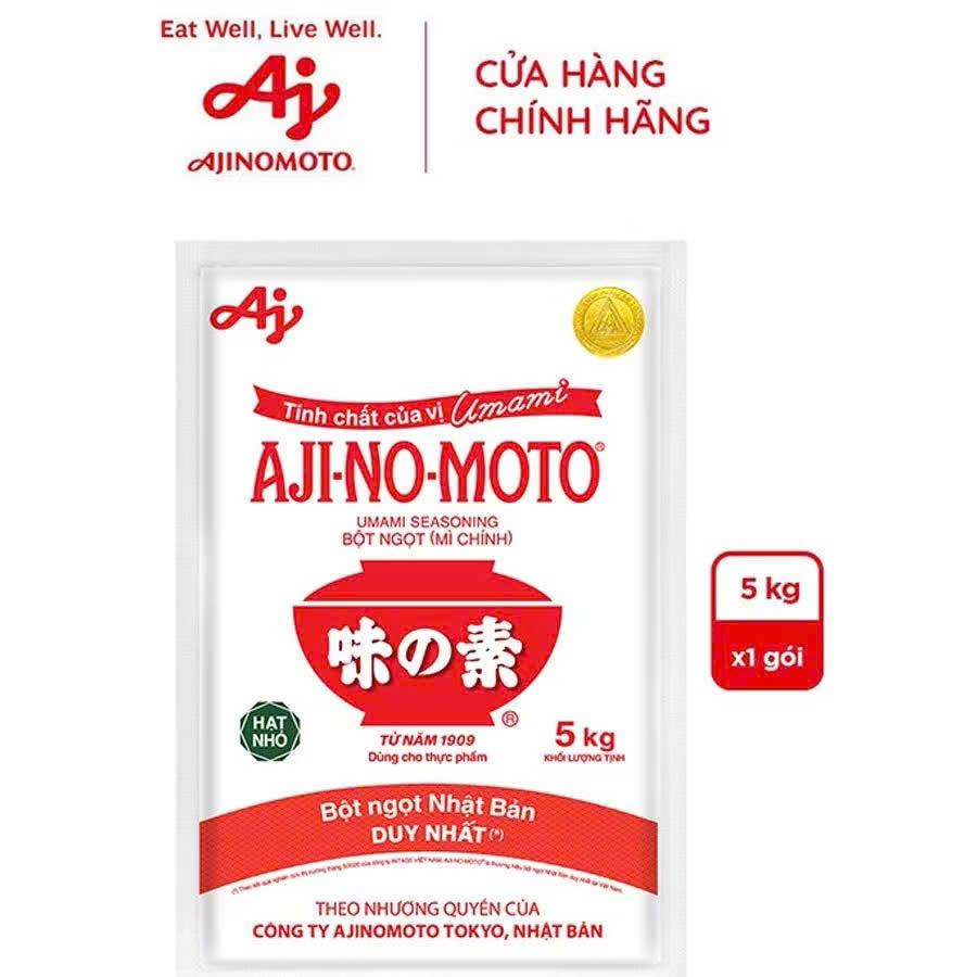 Bột ngọt Ajinomoto 5kg - hạt nhỏ/4 gói 1 thùng