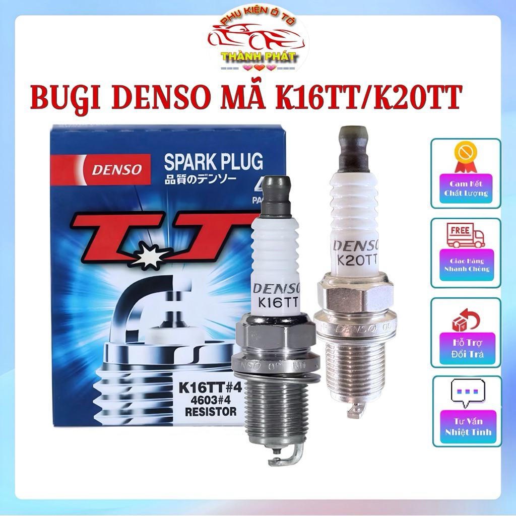 Bugi Denso K16TT K20TT Nickel Chính Hãng – Bugi Ô Tô Twin Tip Hiệu Suất Cao Dùng Cho Nhiều Hãng Xe