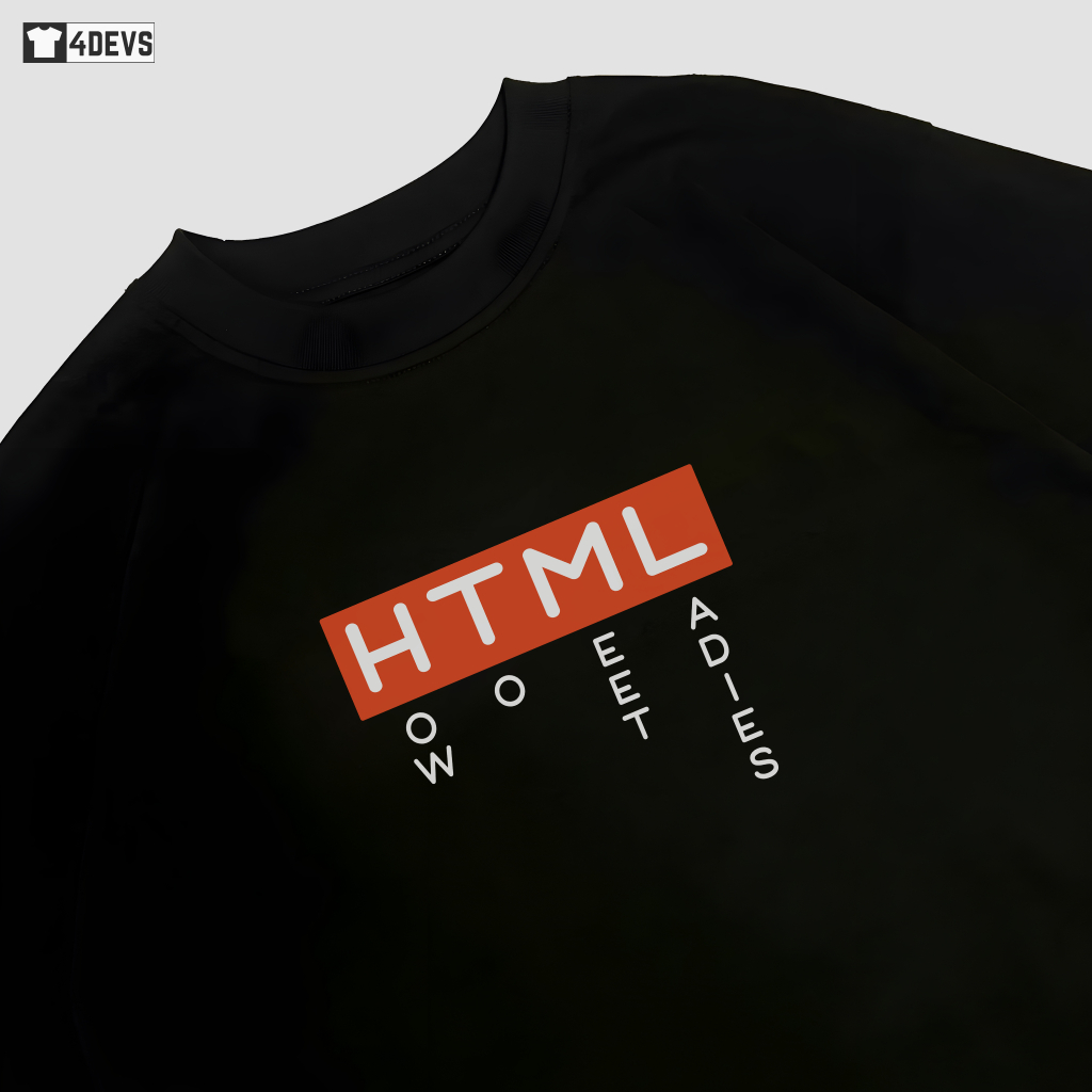 Áo thun IT - Áo thun cotton tay ngắn màu đen cổ tròn - Áo Lập trình viên - HTML - How To Meet Ladies