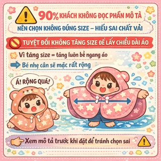Dài Áo Phũ Nữa Người Bé / Áo Khoác Choàng Cho Bé Trai Và Gái