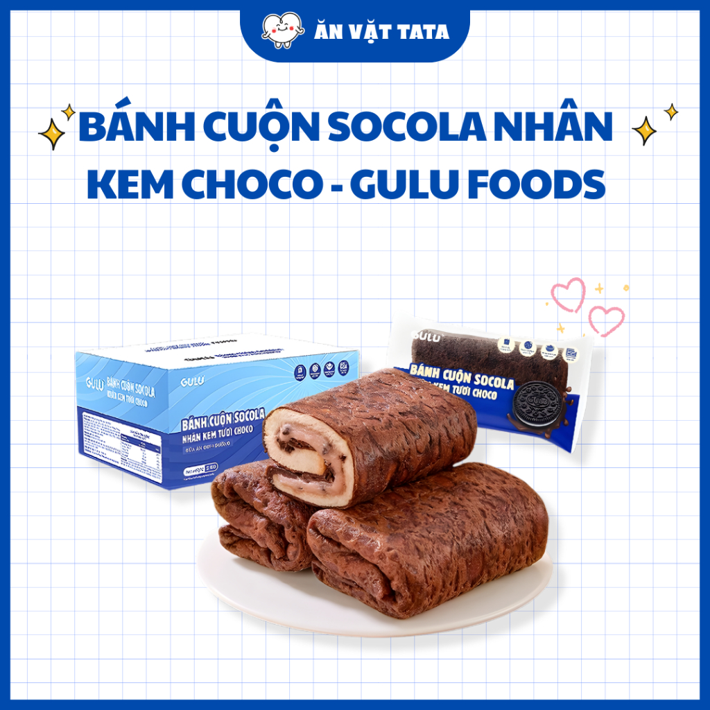 [1 Cái] Bánh Cuộn Socola Nhân Kem Tươi Choco - GULU FOODS