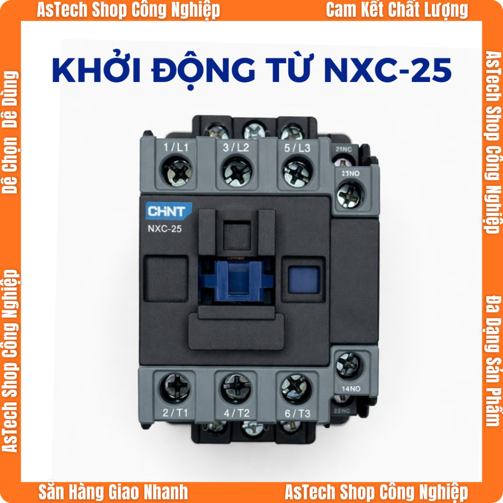 Khởi Động Từ CHINT NXC-25 25A 3P - Contactor CHINT NXC25 1NO 1NC Dùng Cho Tủ Điện