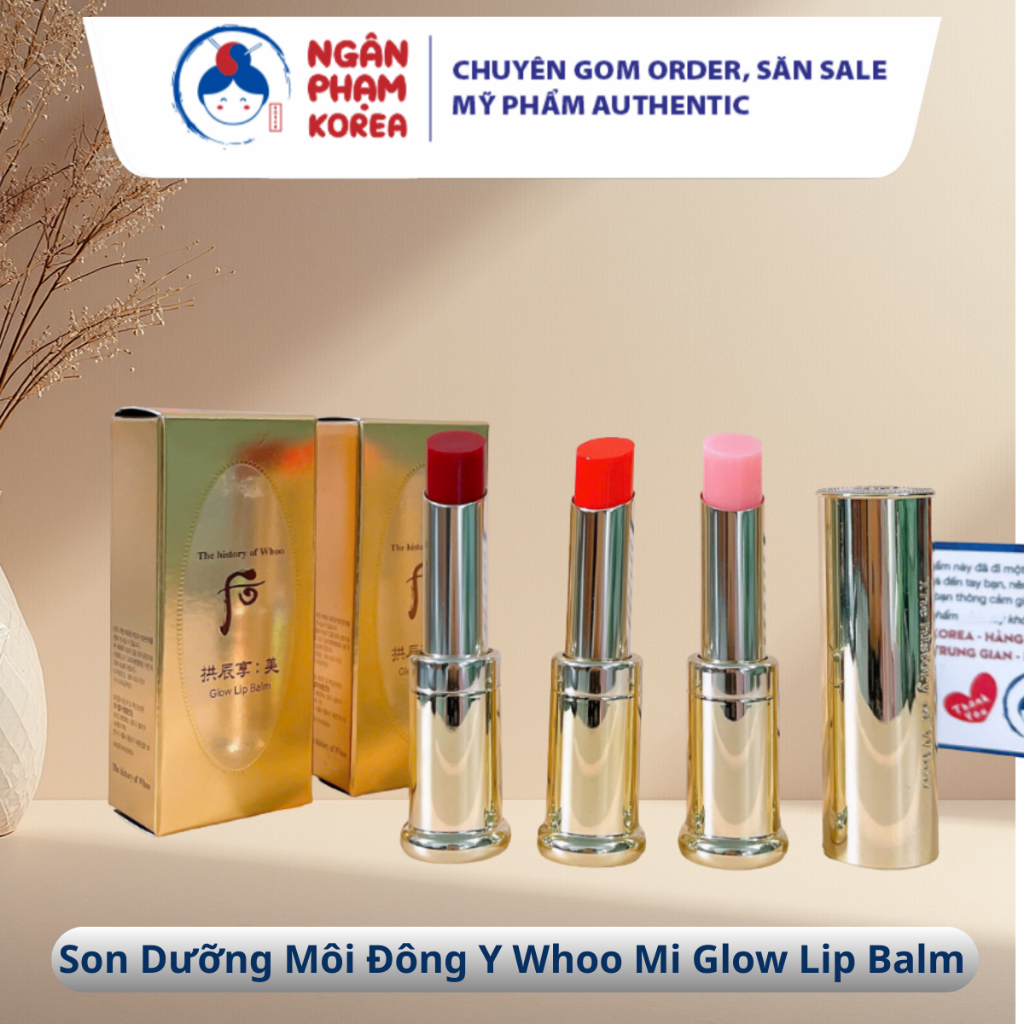 Son dưỡng Môi Đông Y Whoo Gongjinhyang Mi Glow Lip Balm l Ngân Phạm Korea