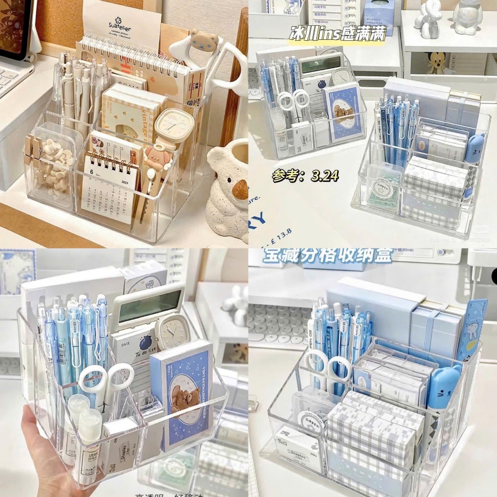 Khay Meka 4YOU 5 Ngăn Trong Suốt Đựng Bút