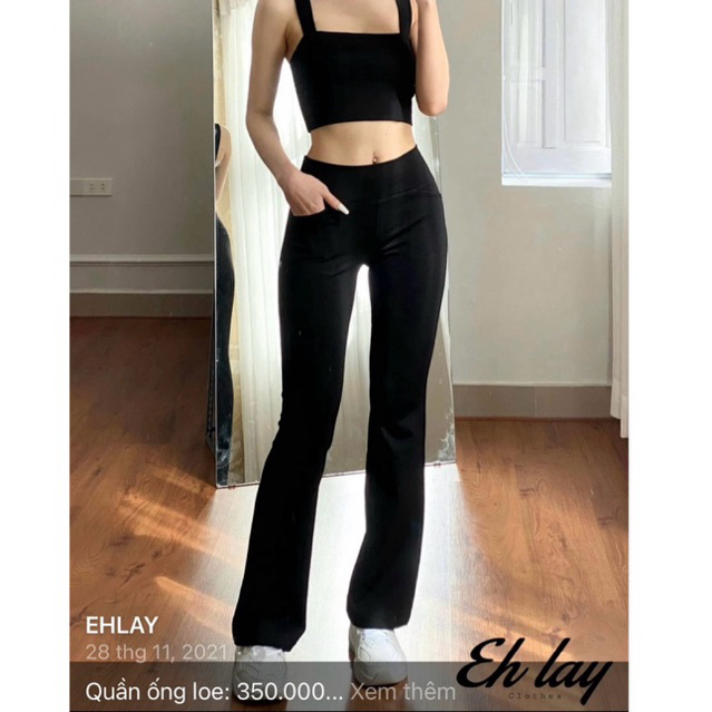 hàng thanh lý quần legging ống loe tập gym yoga EH thanh lý pass đồ tập nữ quần ôm nữ cạp cao