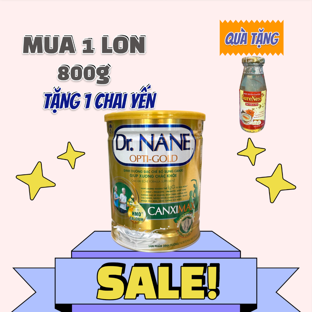 Dr.Nane Opti-Gold CanxiMax – 800g ( Sữa ngăn ngừa loãng xương )