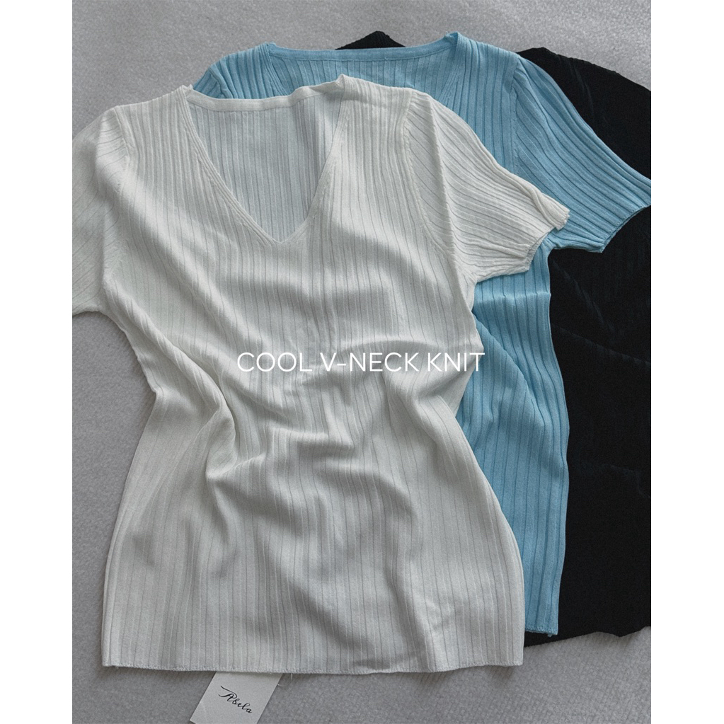 COOL V-NECK KNIT (3 Colors) -LACIEL