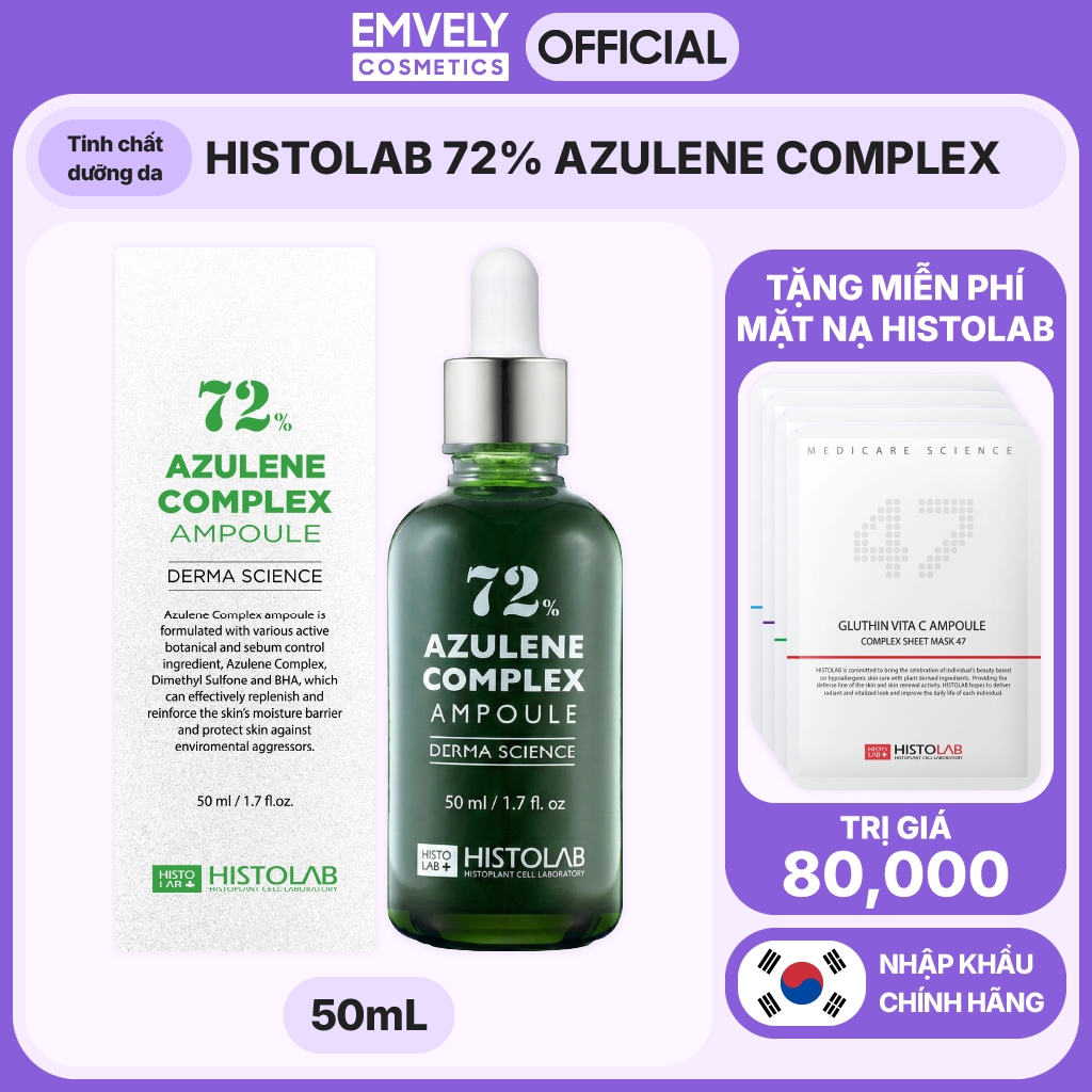 Tinh Chất Dưỡng Da HISTOLAB 72% AZULENE COMPLEX (50mL)
