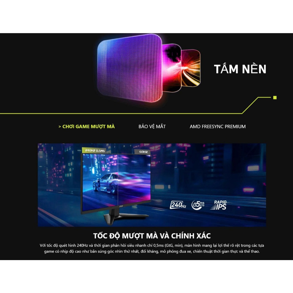 Màn hình MSI MAG 274QF X24 27 inch Rapid IPS 2K 240Hz 0.5ms GTG chuyên game BH 36 tháng | BigBuy360 - bigbuy360.vn