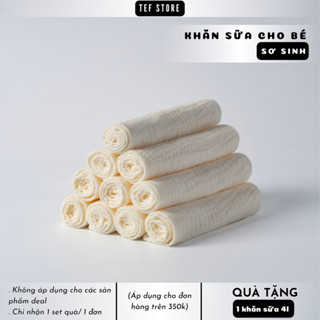 Set 10 khăn sữa cho bé Tef store 2 lớp sợi bông tự nhiên mềm mại không bụi vải Tef store