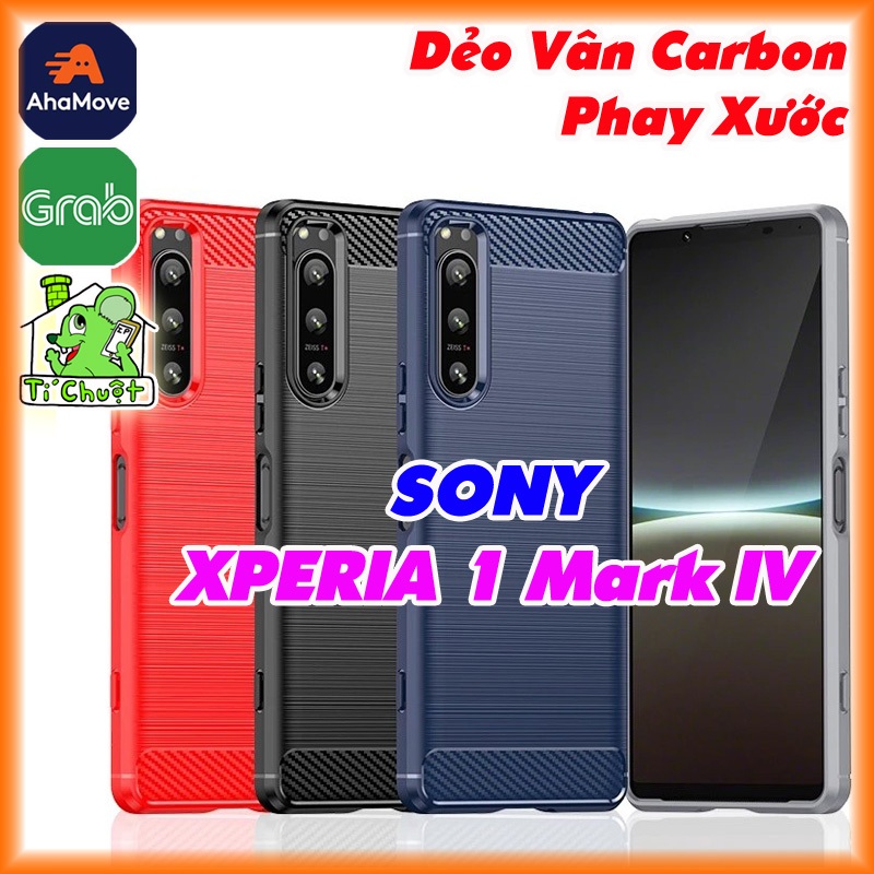 Ốp Lưng SONY XPERIA 1 IV (X1 Mark 4) Vân 3D Carbon Phay Xước Chống Sốc