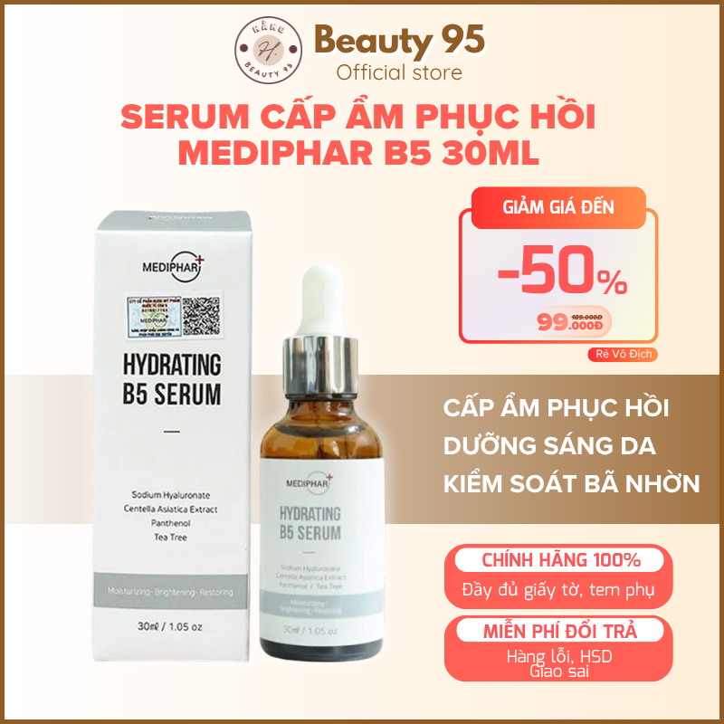 Tinh chất dưỡng ẩm hồi phục Mediphar Hydrating B5 Serum 30ml chính hãng