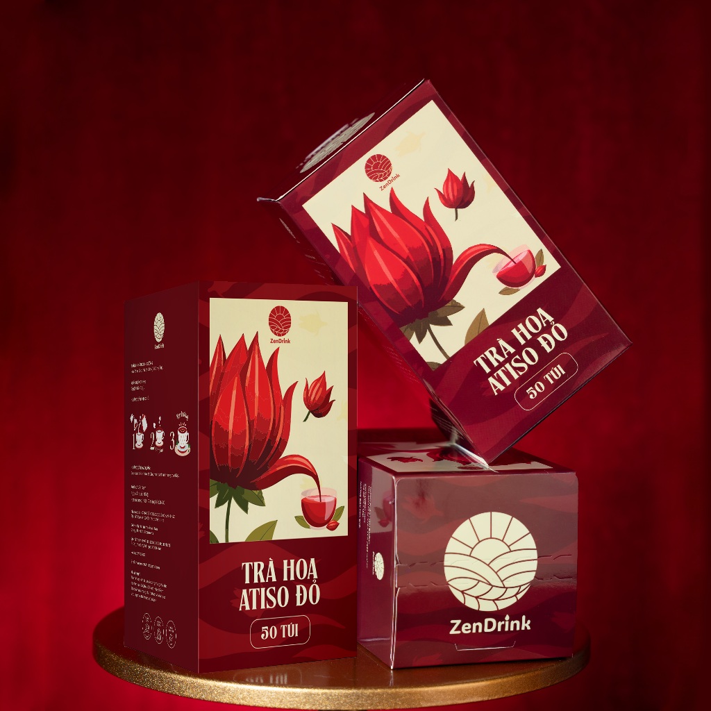 [COMBO 3 HỘP] Trà Atiso Túi Lọc - Hoa Atiso Đỏ 50 Túi Lọc 1.5g - ZenDrink Việt Nam