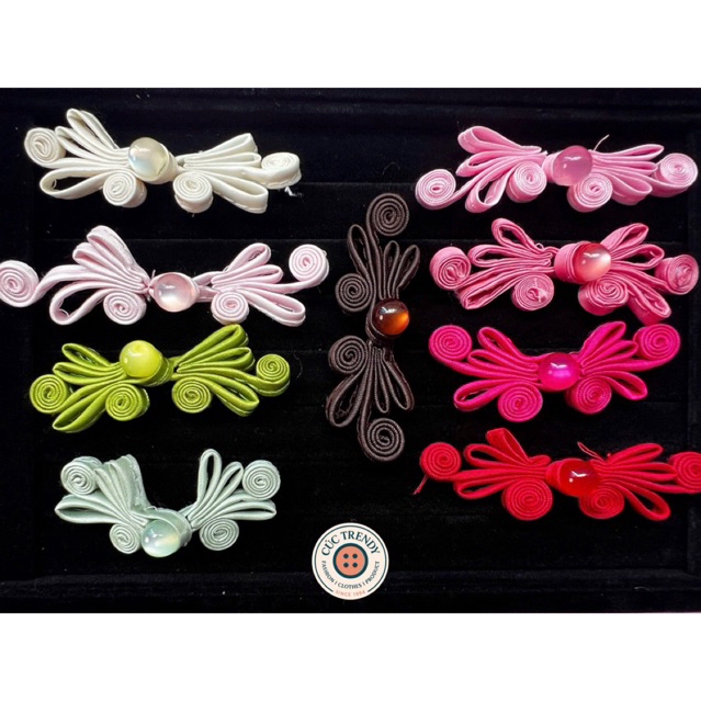 Combo 5c CÚC PHÁP PHỤC MB101, Cúc Áo Dài bằng Vải size 75mm, Cúc Áo đi Lễ Chùa, Cúc Sườn Xám, Cúc đồ