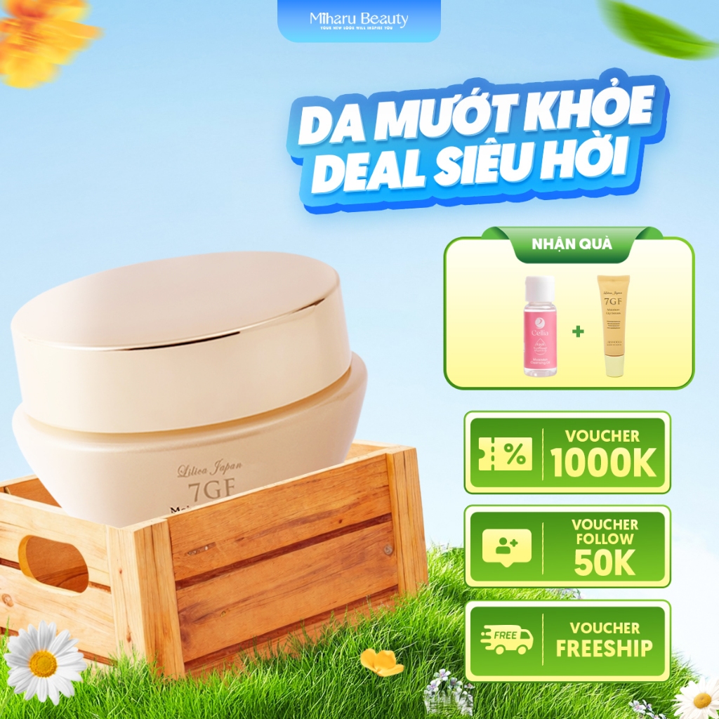 Kem dưỡng phục hồi và sáng da tinh chất Peptide và Collagen - 7GF Moisture Face Cream 50g