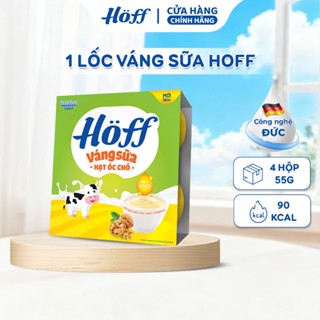 1 Lốc Váng Sữa Hoff cho bé từ 6 tháng tuổi bổ sung Canxi, MFGM, HMO (55g x 4 hộp)