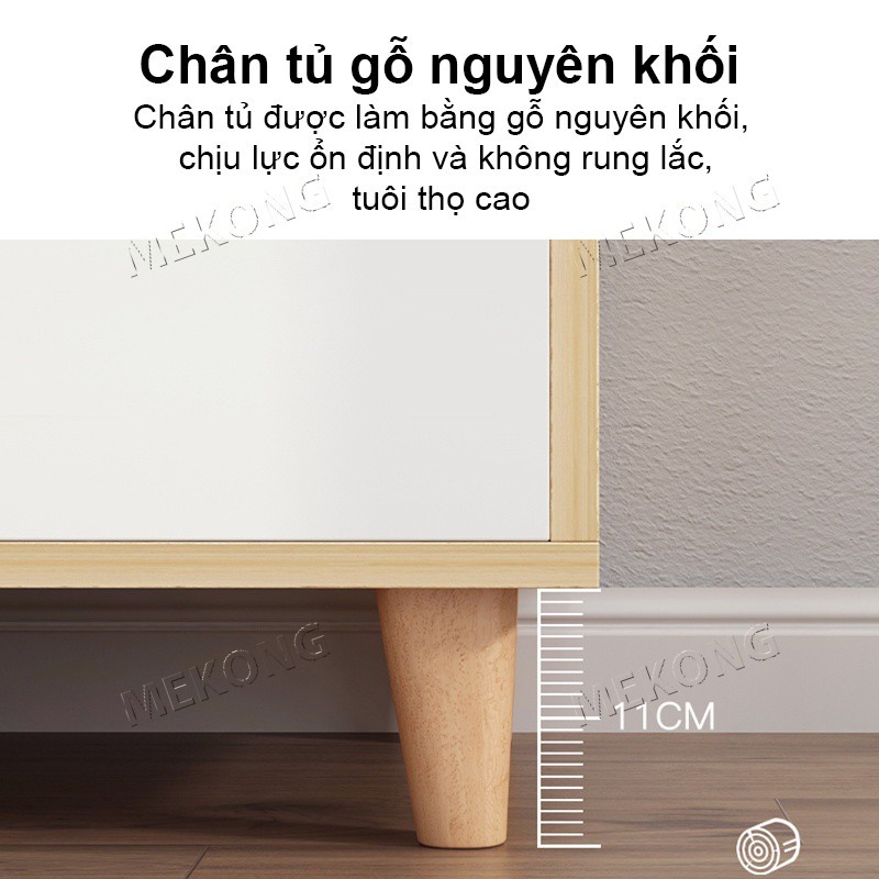 MK Tủ Gỗ Đựng Đồ Đa Năng 4 Ngăn Kéo Kèm 2 Cánh Cửa Tủ Quần Áo Mini Gỗ MDF Hiện Đại | BigBuy360 - bigbuy360.vn