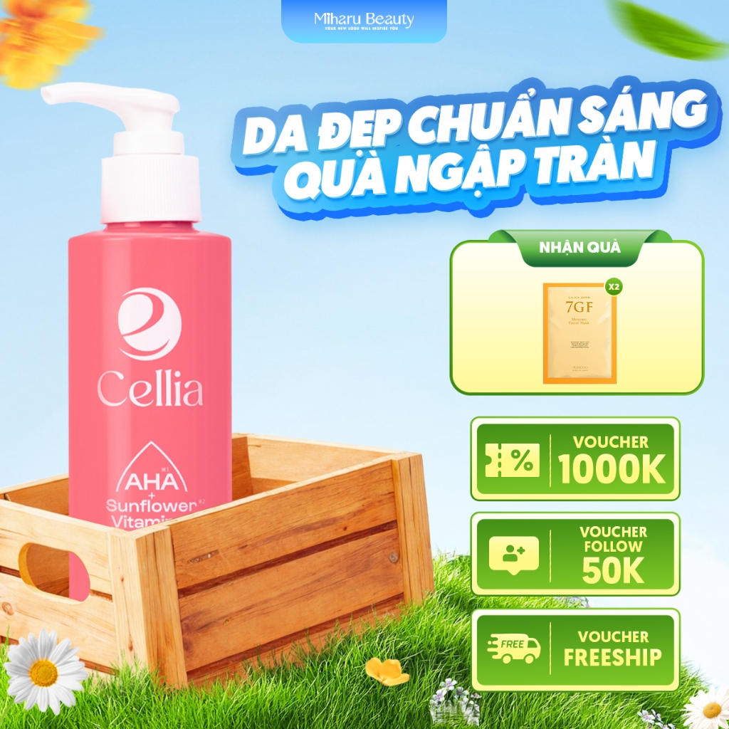 Dầu tẩy trang hoa hướng dương sạch sâu, giảm nhờn & mụn đầu đen - Cellia Moistskin Cleansing Oil 150