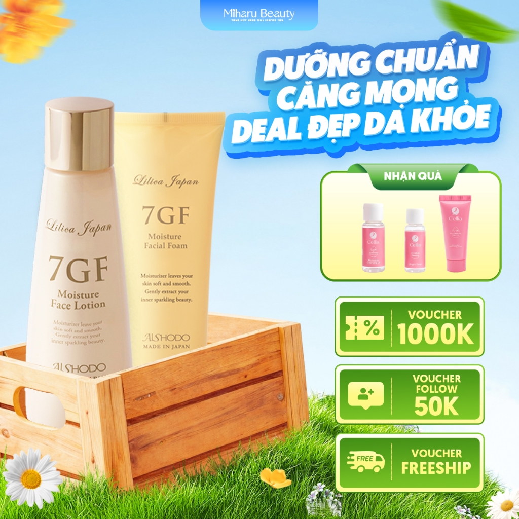 Làm sạch, cân bằng da, cấp ẩm sâu và trẻ hóa - 7GF Facial Foam, Face Lotion