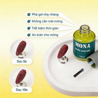 Lốc 12 Chai Phá Sơn Gel Mona - Chai 16ml
