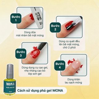 Lốc 12 Chai Phá Sơn Gel Mona - Chai 16ml