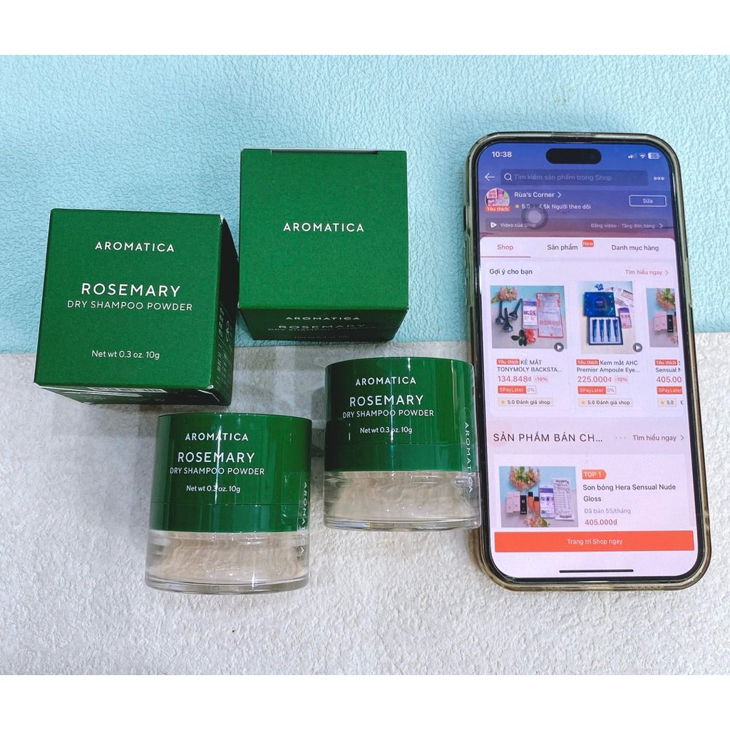 Gội khô Aromatica Rosemary Dry Shampoo Powder