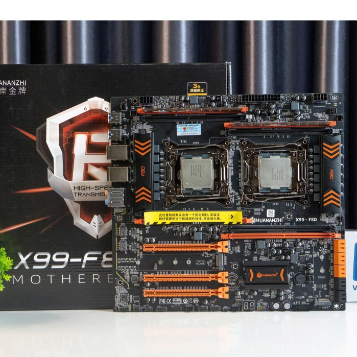 MAIN HUANANZHI 2 CPU X99 T8D F8D Plus DDR4 DUAL XEON new box bảo hành 12 tháng