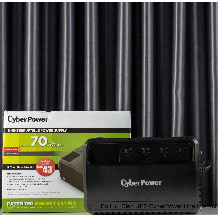 Bộ Lưu Điện UPS CyberPower BU1000EA 1000VA 600W/ BU600E 600VA 360W phù hợp Sever, Workstation..