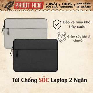 Túi Chống Sốc Laptop 2 Ngăn Chống Sốc  – Túi Đựng MacBook/Laptop 13–15.6 Inch Chống Nước, Mỏng Nhẹ