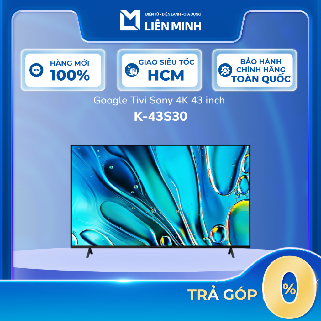 K-43S30 - Tivi LED Sony 4K 43 Inch K-43S30 - Bảo Hành Chính Hãng [SHIP 0Đ HCM]