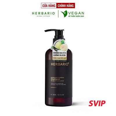 [SVIP] - Dầu gội vỏ bưởi và bồ kết HERBARIO 300ml giảm rụng tóc, phục hồi tóc - VEGAN - Mỹ phẩm thuần chay