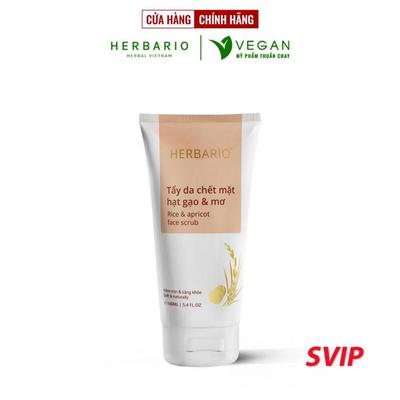 [SVIP] - Tẩy da chết mặt hạt gạo & mơ Herbario 160ml