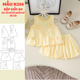 RẬP GIẤY A0 SET QUẦN ÁO BÍ NGÔ CHO BÉ-K256
