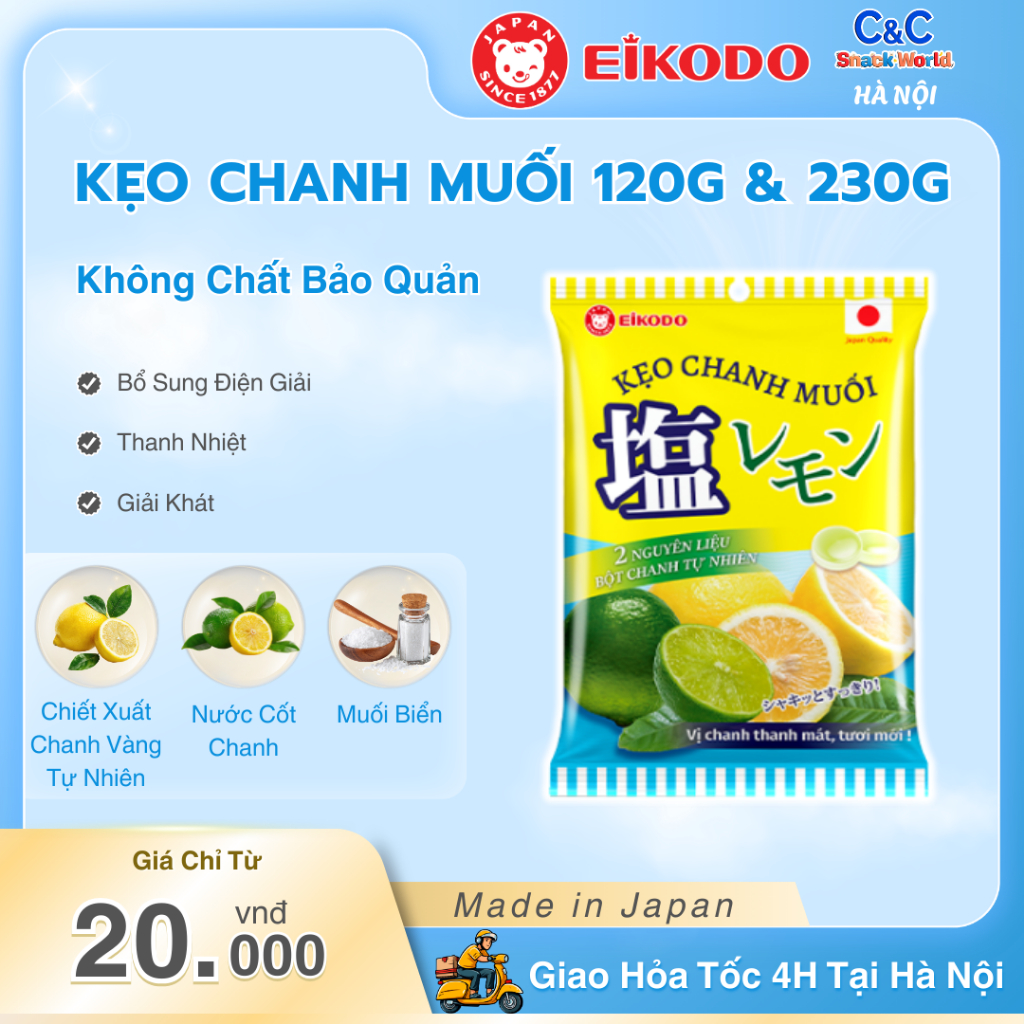 Kẹo Chanh Muối EIKODO 120gram - 230gram - EIKODO HN