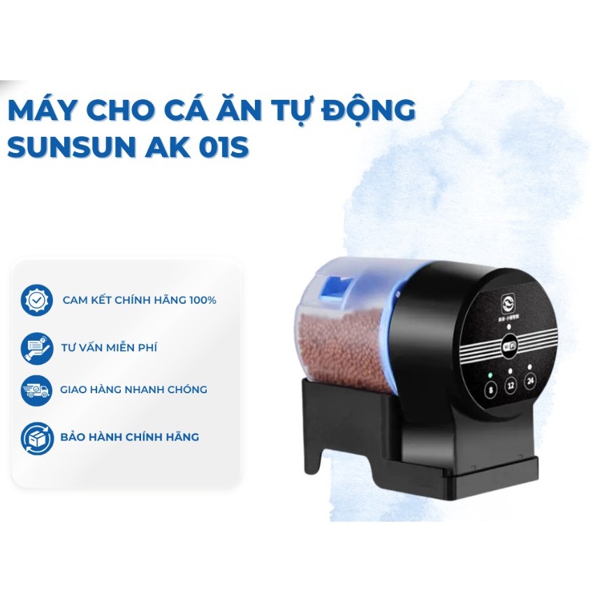 Máy Cho Cá Ăn Tự Động SUNSUN AK01S – Hẹn Giờ Cho Cá Ăn Hồ Cá Cảnh