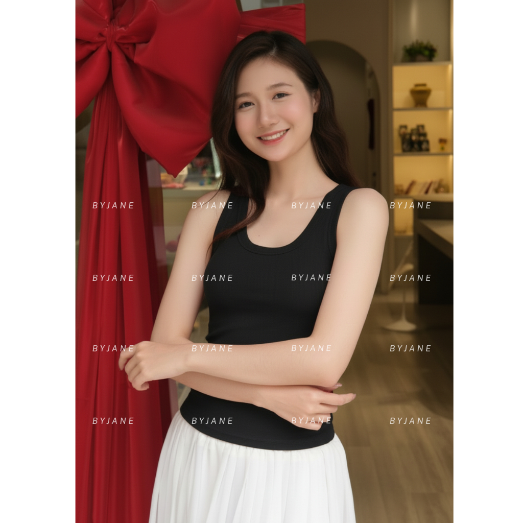 Áo ba lỗ nữ cotton mát BYJANE ( Từ 39kg-62Kg) áo 2 dây bản to, áo tanktop phù hợp đi tập-012 | BigBuy360 - bigbuy360.vn