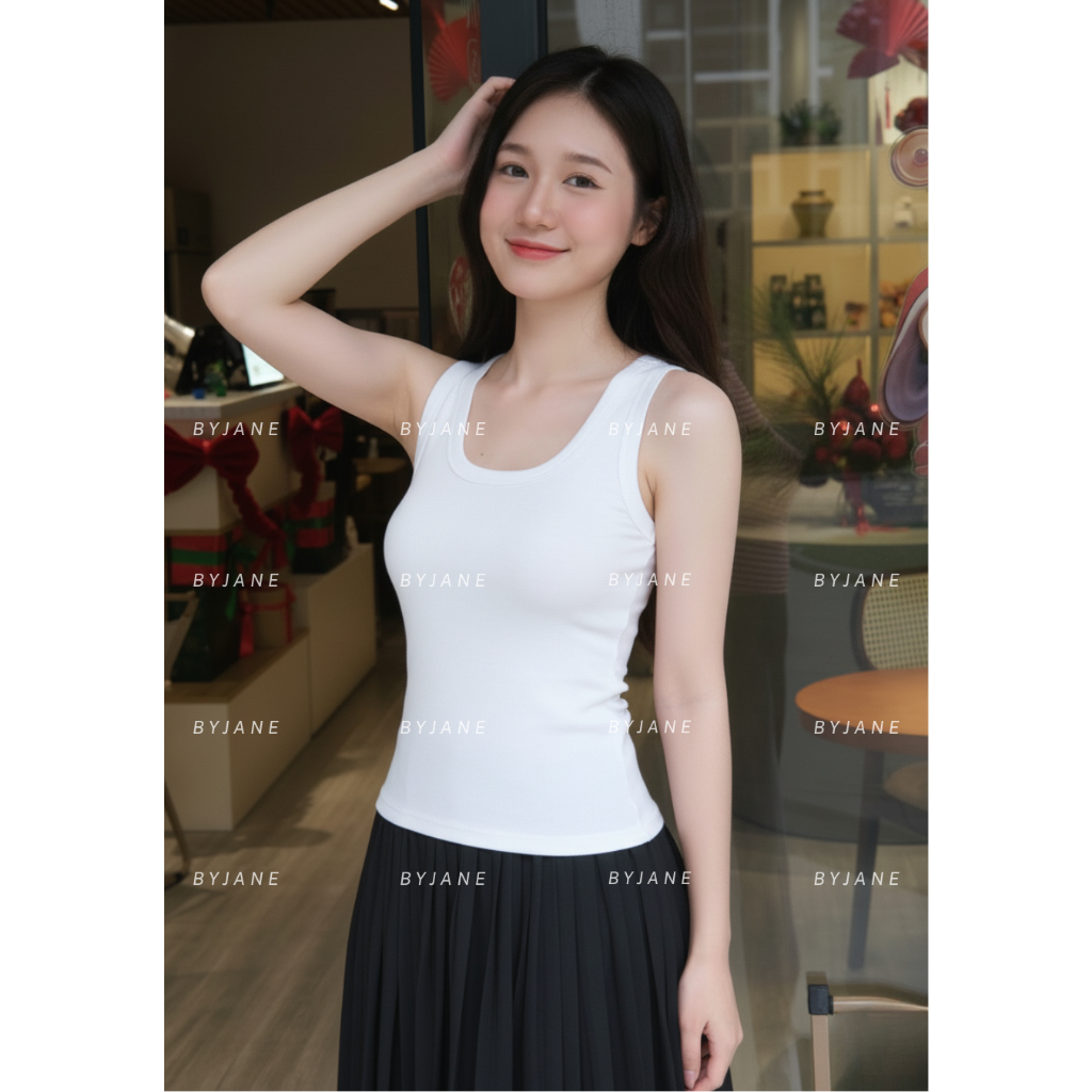 Áo ba lỗ nữ cotton mát BYJANE ( Từ 39kg-62Kg) áo 2 dây bản to, áo tanktop phù hợp đi tập-012 | BigBuy360 - bigbuy360.vn