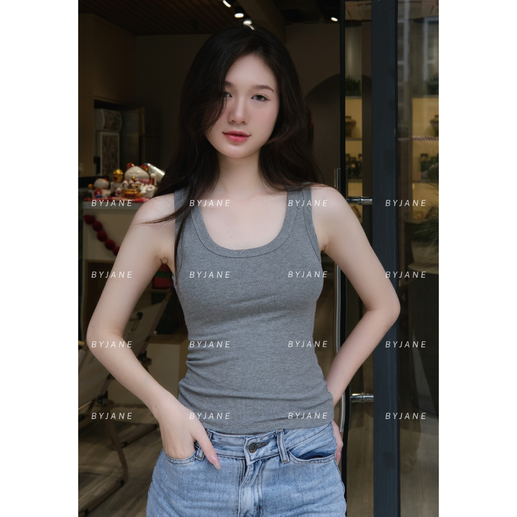 Áo ba lỗ nữ cotton mát BYJANE ( Từ 39kg-62Kg) áo 2 dây bản to, áo tanktop phù hợp đi tập-012 | BigBuy360 - bigbuy360.vn