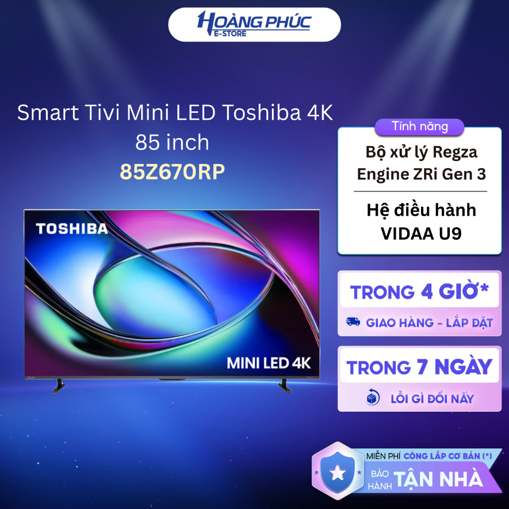 Smart Tivi Mini LED Toshiba 4K 85 inch 85Z670RP {Ship HCM 0Đ}