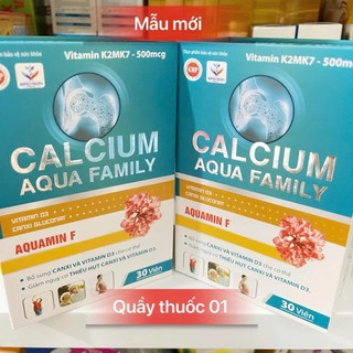 Viên uống Canxi Aqua Family Aquamin F Hộp 30 Viên Chính Hãng Cao Cấp ✔️️️ Calcium + Vitamin D3K2 xương khỏe cao lớn hơn